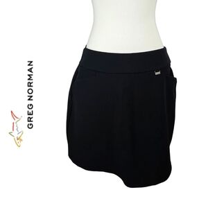 Greg Norman Collection Black Womens Ponte Skort